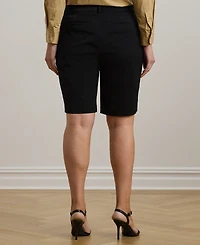 Lauren Ralph Plus-Size Stretch Cotton Shorts