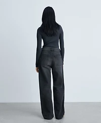 Mango Women's Miami Medium-Rise Straight-Fit Jeans