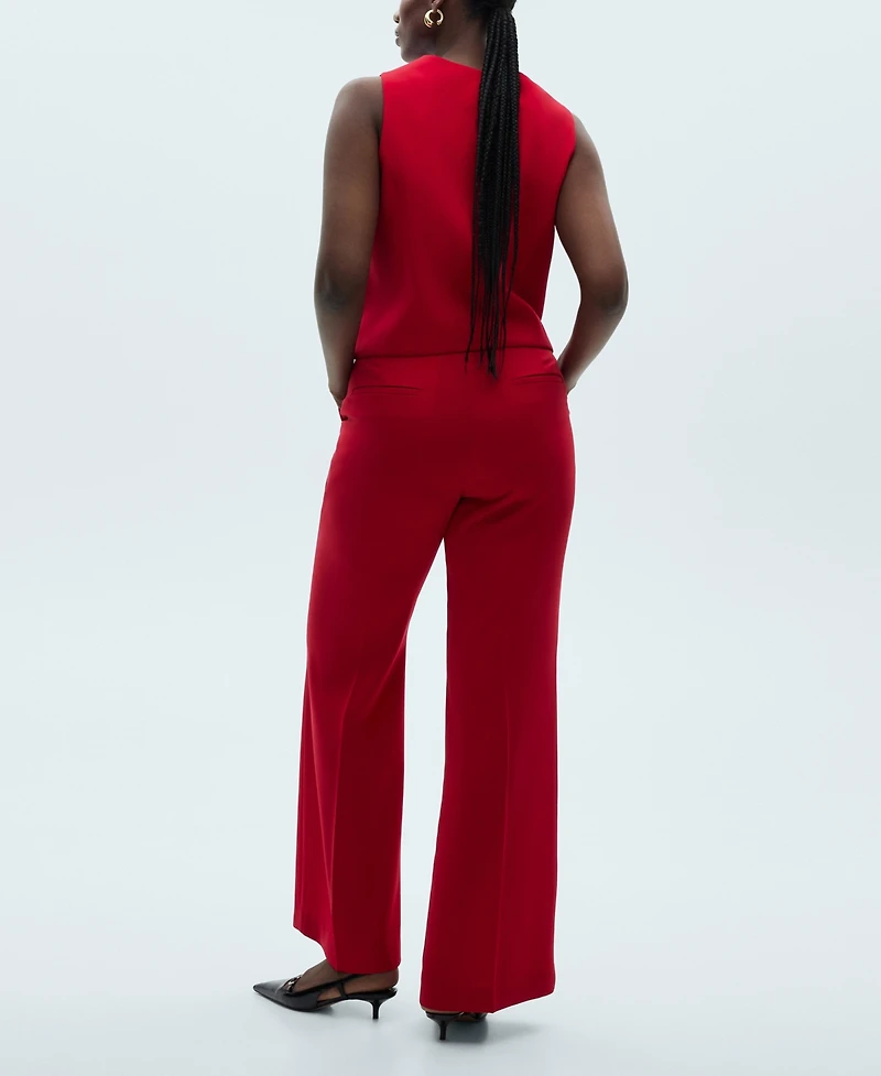 Mango Women's Wide Leg Suit Pants