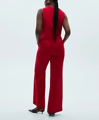Mango Women's Wide Leg Suit Pants