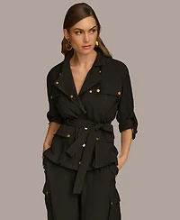 Donna Karan New York Women's Belted Utility Jacket