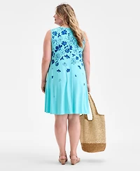 Style & Co Plus Printed Sleeveless Flip Flop Dress