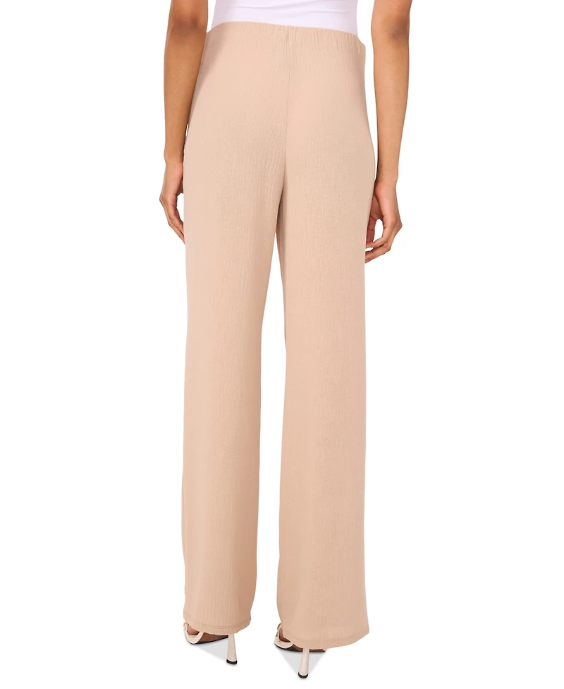 Sam & Jess Petite Wrap-Waist Textured Pants