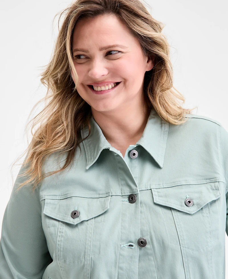 Style & Co Plus Size Denim Jacket, Created for Macy's