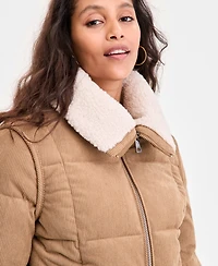 Bcbg Women's Corduroy Puffer Coat