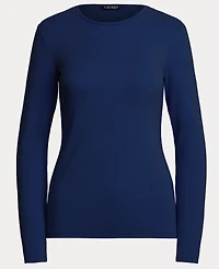 Lauren Ralph Cotton-Blend Long-Sleeve Top