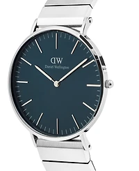 Daniel Wellington Unisex Analog Silver-Tone Stainless Steel Watch, 40mm