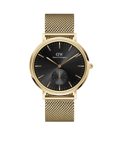 Daniel Wellington Unisex Analog Gold-Tone Stainless Steel Mesh Watch, 40mm