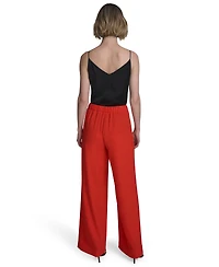 Halston Women's Horsebit Buckle Straight-Leg Pants