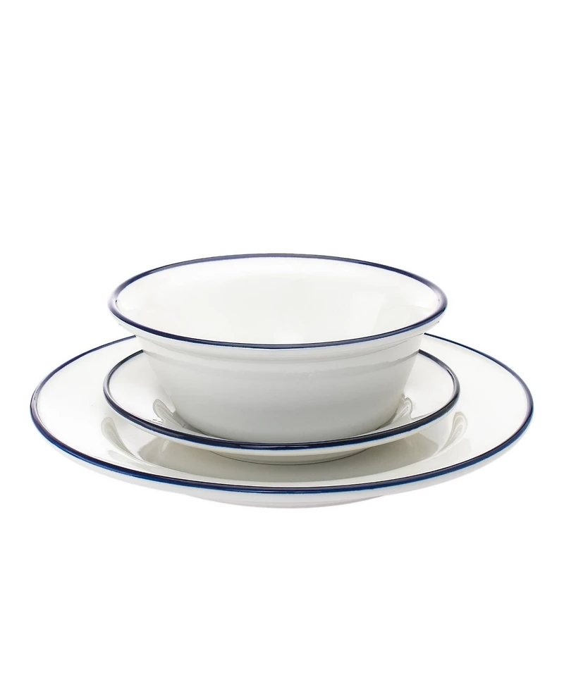 Godinger Bistro Blue Band 16 Pc. Dinnerware Set, Service for 4