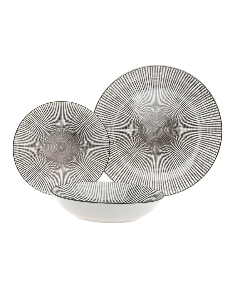 Godinger Laura Grey 12 Pc. Dinnerware Set, Service for 4