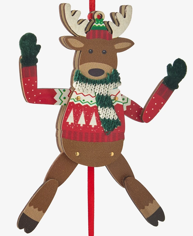 Holiday Lane Christmas Cheer Wood Deer Ornament, Macy's Exclusive