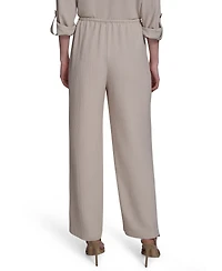 Halston Women's Drawstring Pull-On Wide-Leg Pants