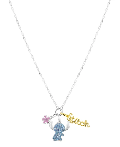Disney Cubic Zirconia Lilo and Stitch Pendant Necklace