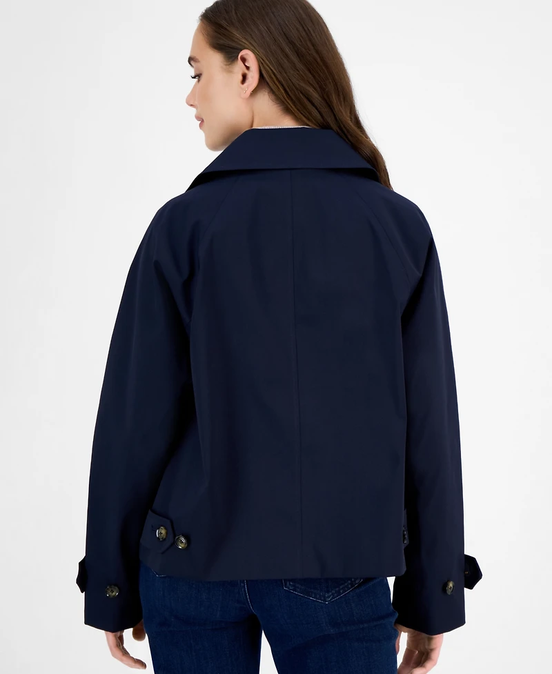 London Fog Women's Short Single-Breasted Trench Coat, Exclusively at Macy's