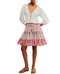 Free People Women's Lets Go Linen Cotton Blouse