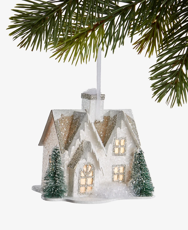 Holiday Lane Enchanted Emerald Light-Up House Ornament, Macy's Exclusive