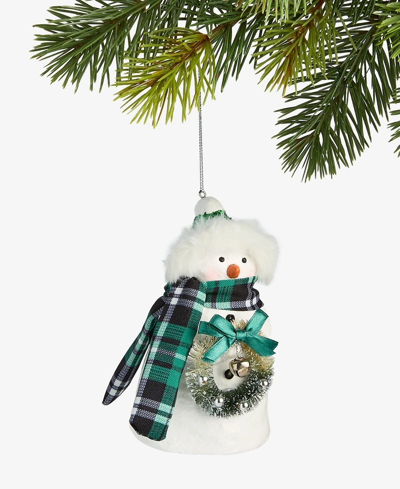 Holiday Lane Enchanted Emerald Snowman Ornament, Macy's Exclusive
