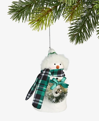 Holiday Lane Enchanted Emerald Snowman Ornament, Macy's Exclusive