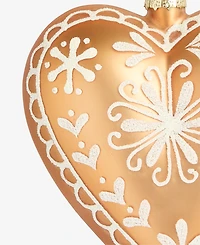 Holiday Lane Gingerbread Village Glass Heart Ornament, Macy's Exclusive