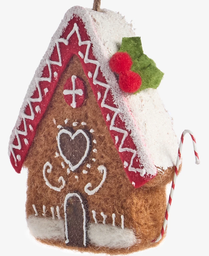Holiday Lane Gingerbread Village Felted House Ornament, Macy's Exclusive
