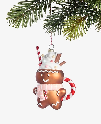 Holiday Lane Gingerbread Village Hot Cocoa Gingerbread Man Ornament, Macy's Exclusive