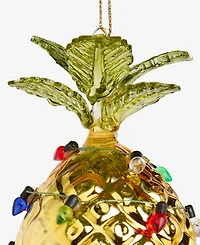 Holiday Lane Hawaii Glass Decorated Pineapple Ornament, Macy's Exclusive