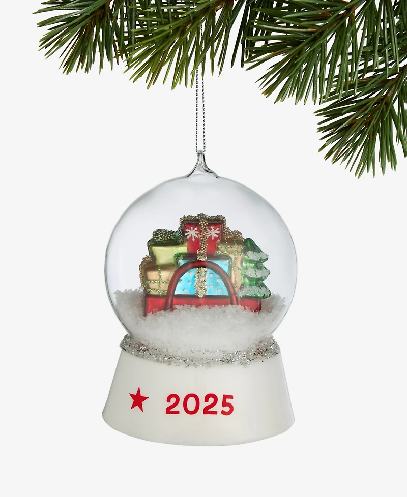 Holiday Lane Regional Macy's Gift Bag Snow Globe Ornament, Macy's Exclusive
