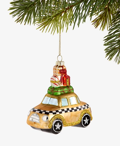 Holiday Lane New York City Glass Gift-Top Taxi Ornament, Macy's Exclusive