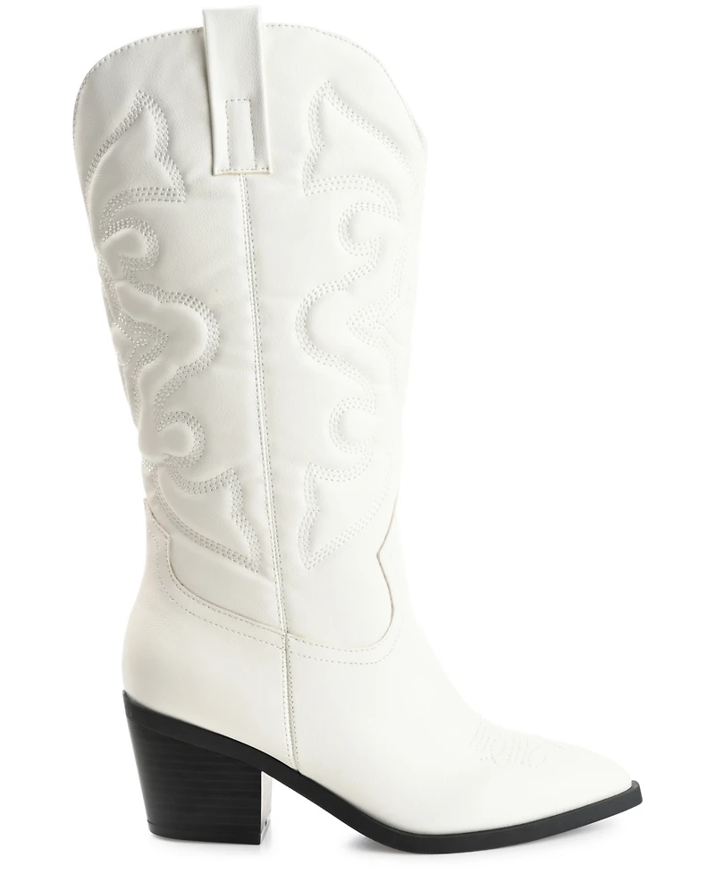 Journee Collection Women's Chantry Mid Shaft Western Boots