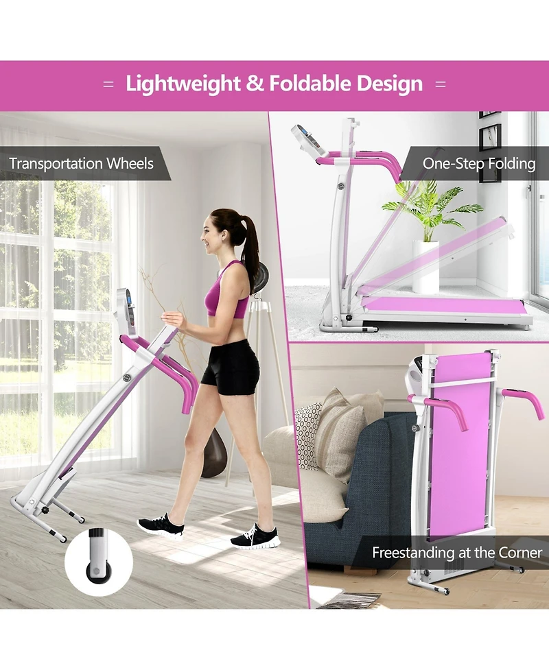 Folding Electric Treadmill with Led Display – Compact Design for Easy Storage and Fitness