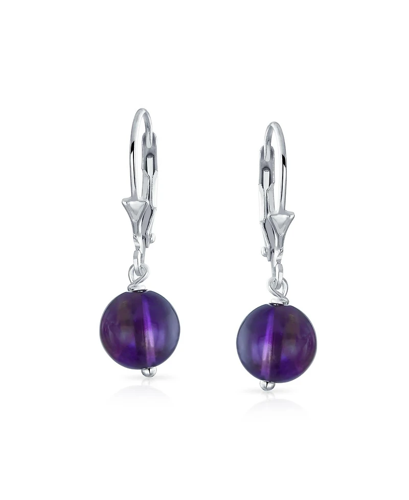 Bling Jewelry Set of 3 Sterling Silver Drop Earrings with Natural Stones Balls 8MM