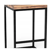 Counter Height Iron Bar Chair with Backless Design for Home or Bistro
