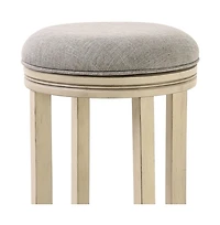 Solid Wood Swivel Backless Bar Height Bar Chair