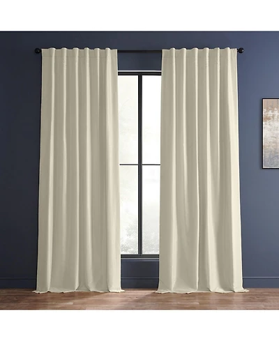 Half Price Drapes Off White Vintage Textured Faux Dupioni Silk Curtain