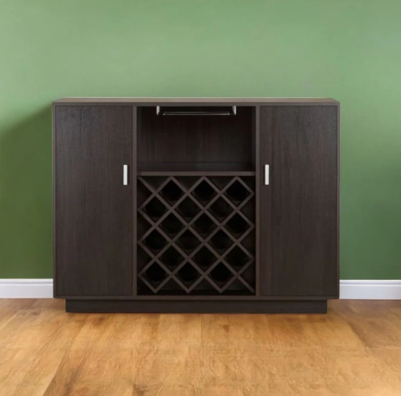Sleek Minimalist Server Cabinet with Dual Doors for Dining or Living Room