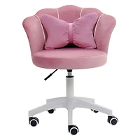 Dyhome Modern Velvet Task Chair 360 Swivel Adjustable Height Office Chair