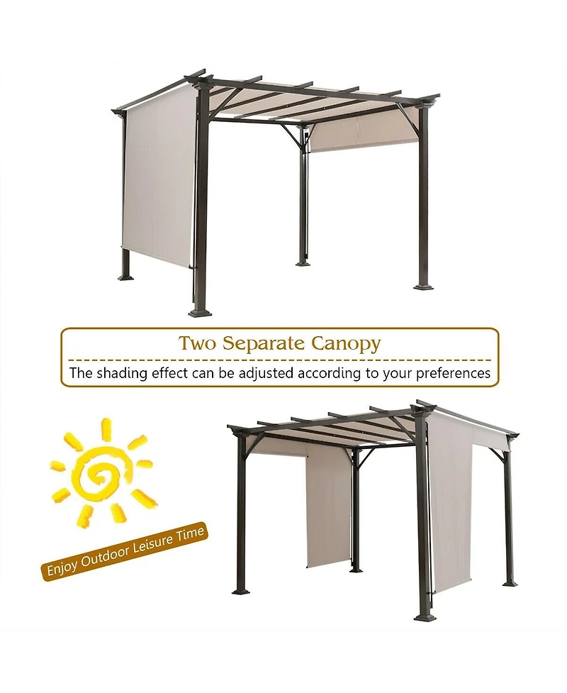 Heavy Duty Metal Frame Patio Shelter – Outdoor Furniture Cover for Garden and Porch