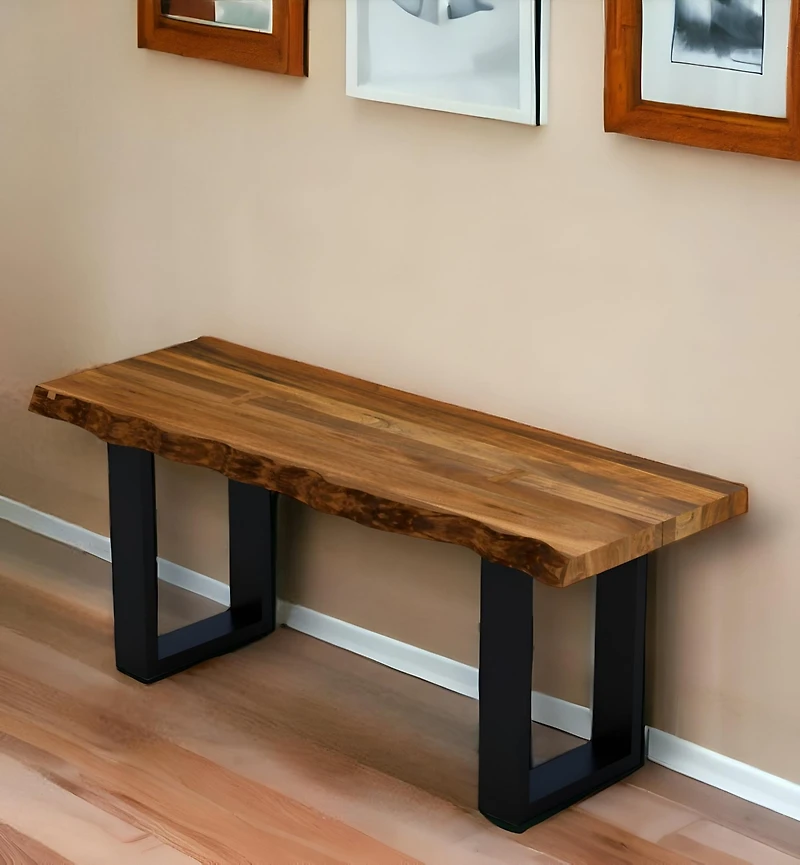 Solid Wood Dining Bench for Kitchen Table or Entryway Seating
