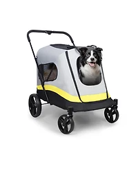 Bingopaw 4 Wheel Medium-Large Dog Stroller With 3 Zipper Doors