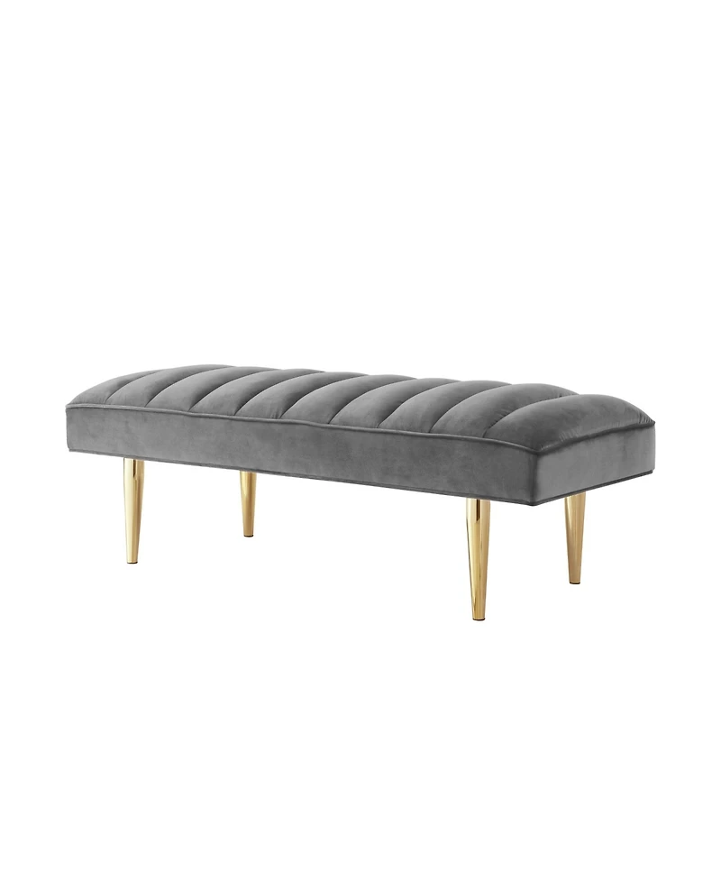Upholstered Velvet Bench – Modern Accent Seating with Plush Cushion for Bedroom or Entryway