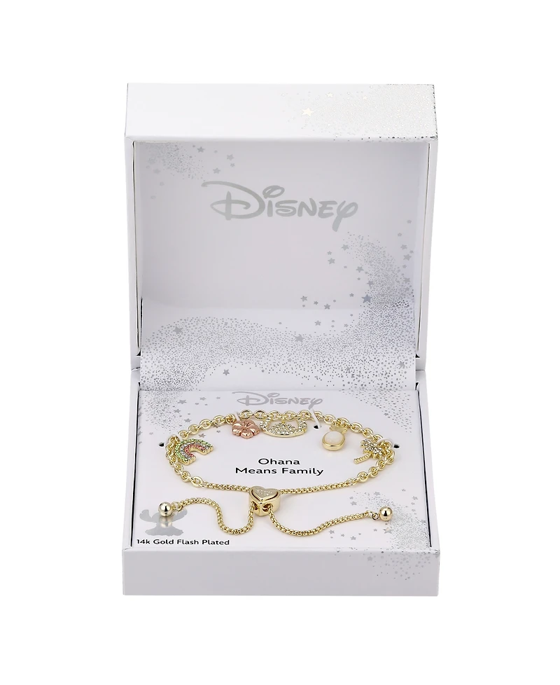 Disney Crystal and Mother of Pearl Lilo Stitch Summer Bolo Bracelet
