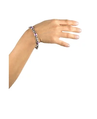 Sterling Silver Phosphosiderite Concha Link Bracelet