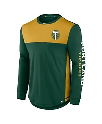 Fanatics Men's Green/Gold Portland Timbers Striker Long Sleeve T-Shirt