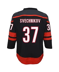 Outerstuff Big Boys and Girls Andrei Svechnikov Black Carolina Hurricanes Alternate Replica Player Jersey