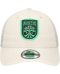 New Era Men's Tan Austin Fc Game Day 9TWENTY Adjustable Trucker Hat