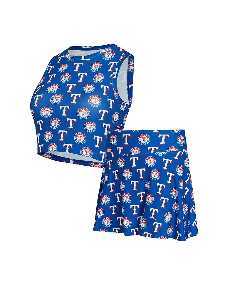 Concepts Sport Women's Royal Texas Rangers Knit Tank Top and Skort Set