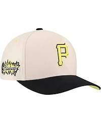 Mitchell & Ness Men's Cream Pittsburgh Pirates Overspray Pro Pinch Snapback Hat