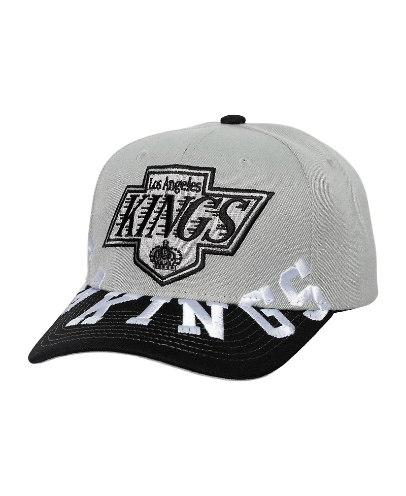 Mitchell & Ness Men's Gray/Black Los Angeles Kings Underarch Two-Tone Pro Crown Snapback Hat