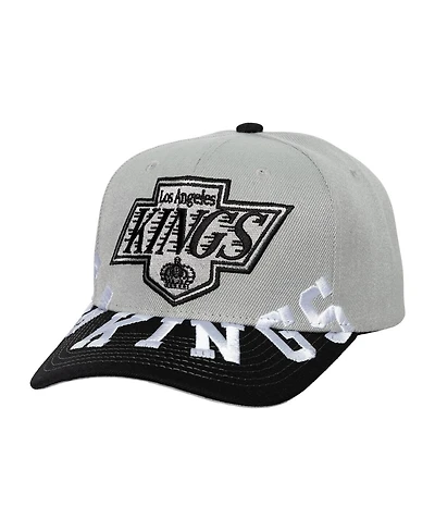 Mitchell & Ness Men's Gray/Black Los Angeles Kings Underarch Two-Tone Pro Crown Snapback Hat